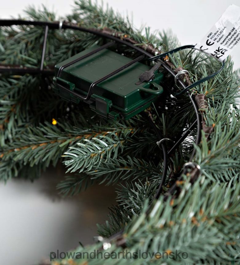 Plow & Hearth hmlistý borovicový osvetlený sviatočný veniec 6P208P1709 domáce potreby