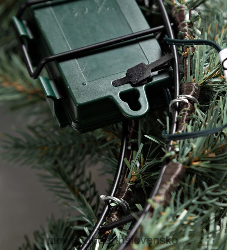 Plow & Hearth hmlistý borovicový osvetlený sviatočný veniec 6P208P1709 domáce potreby