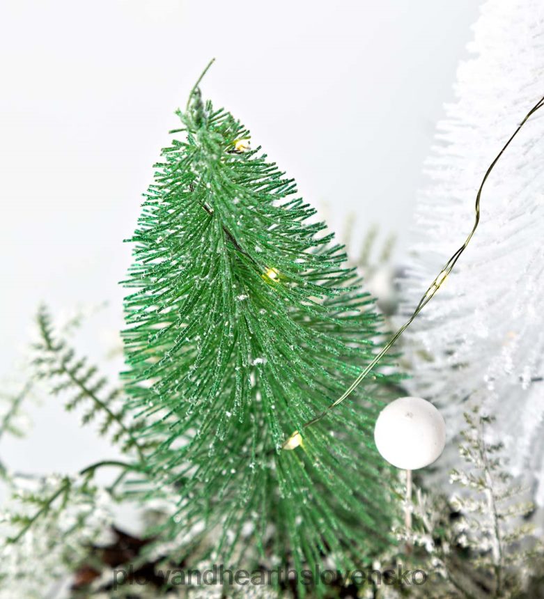 Plow & Hearth osvetlené centrum dovolenky so stromami z fliaš 6P208P1706 domáce potreby