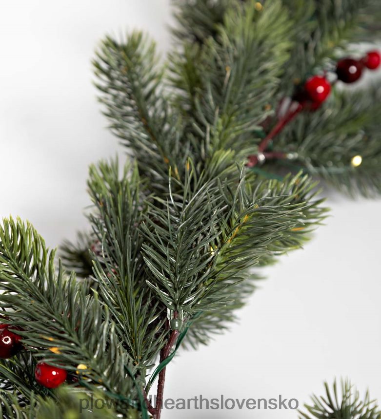 Plow & Hearth zimná zelená osvetlená dovolenková girlanda 6P208P1705 domáce potreby