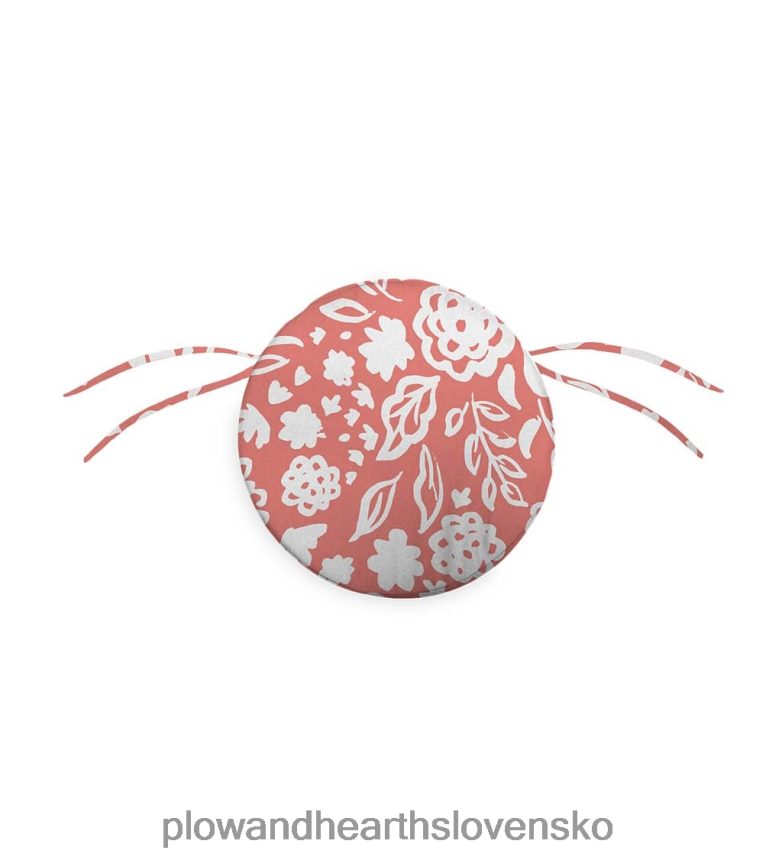 Plow & Hearth klasický okrúhly podsedák na stoličku s viazaním, 16