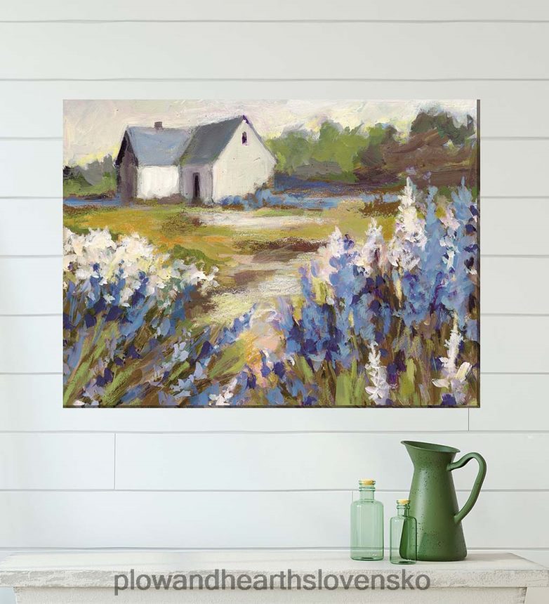 Plow & Hearth lúčna modrá vnútorná/vonkajšia plátno na stenu umenie 6P208P1553 domáce potreby