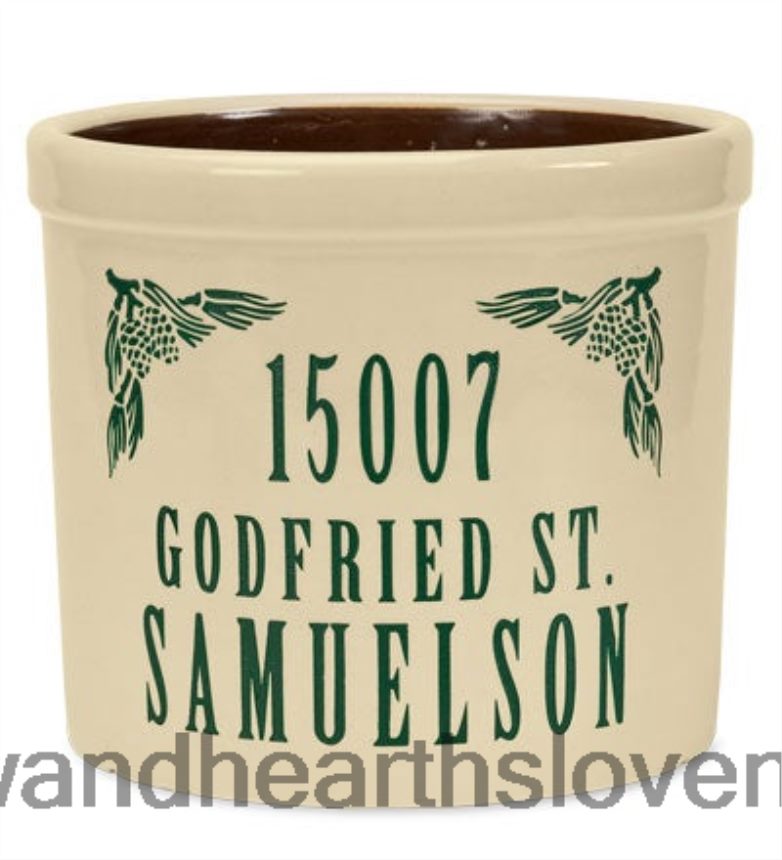 Plow & Hearth personalizovaný hrniec s menom a adresou - modrá šiška 6P208P1509 domáce potreby