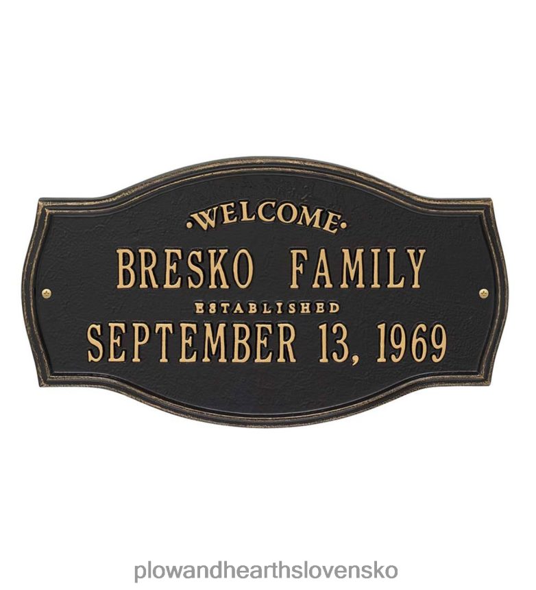 Plow & Hearth personalizovaná nástenná nástenná tabuľa z dedičstva – čierna 6P208P1501 domáce potreby