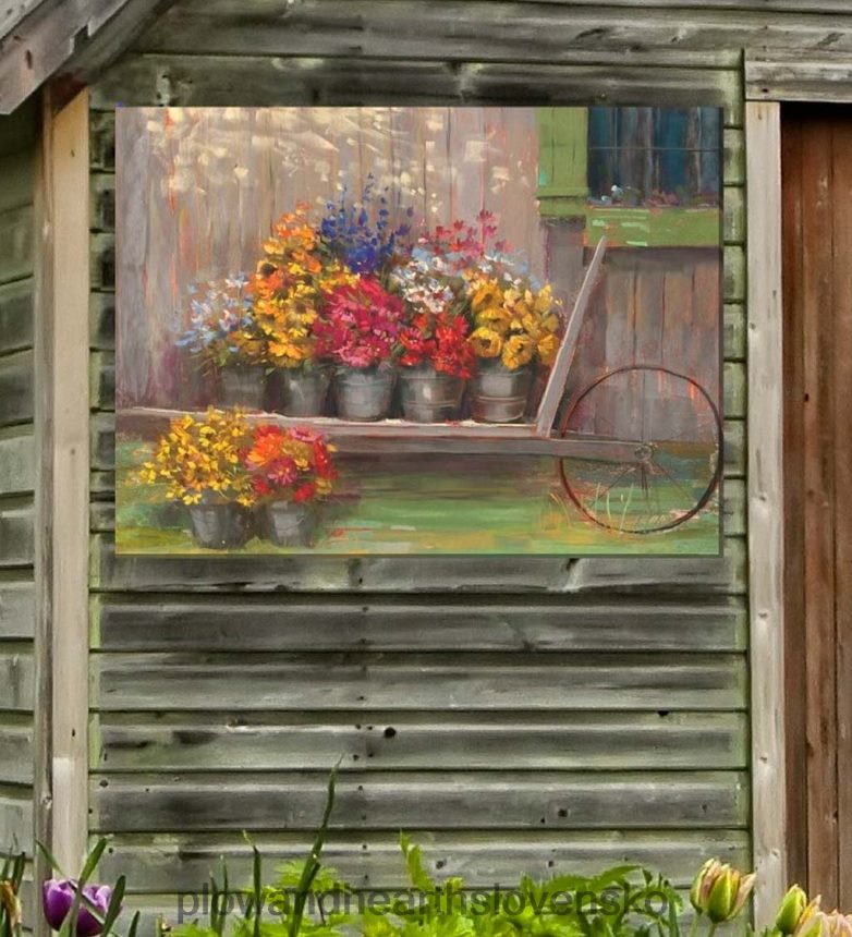 Plow & Hearth výber dňa vnútorné/vonkajšie plátno na stenu umenie 6P208P1538 domáce potreby