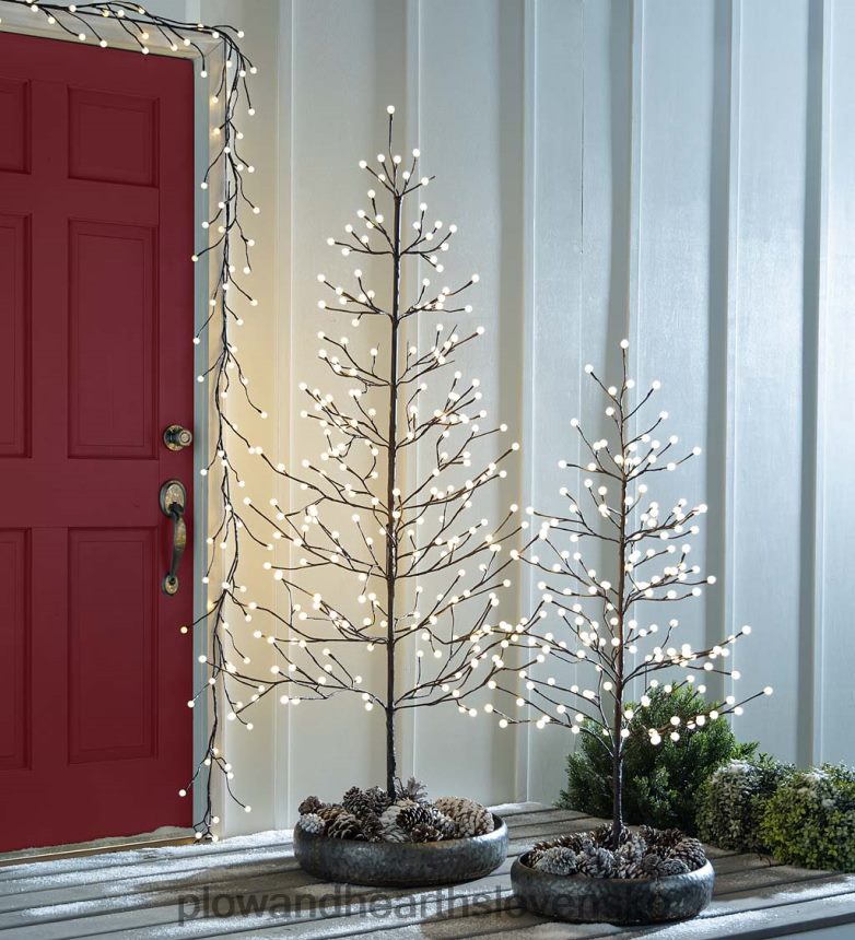 Plow & Hearth vnútorná/vonkajšia glóbusová osvetlená vetvová girlanda so 48 svetlami 6P208P1486 domáce potreby