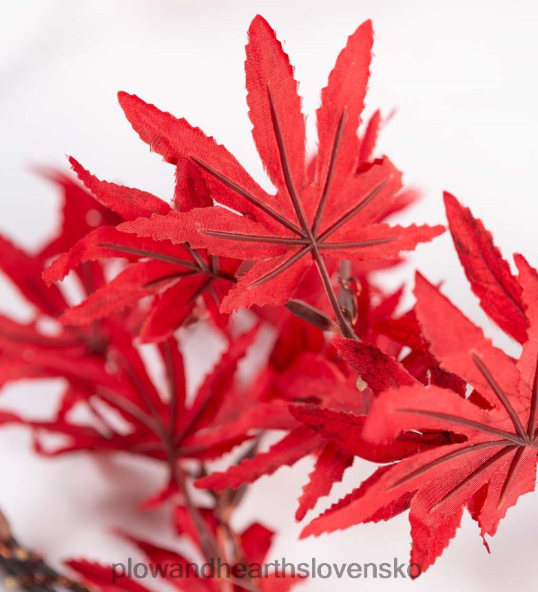 Plow & Hearth vnútorná/vonkajšia osvetlená girlanda z japonských javorových listov so 70 svetlami 6P208P1546 domáce potreby