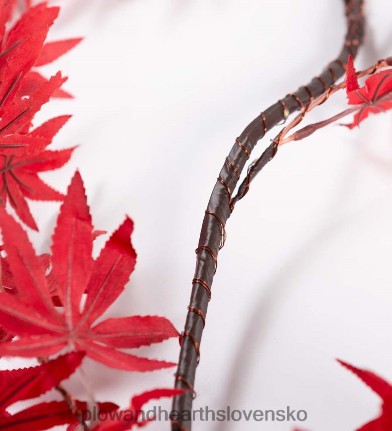 Plow & Hearth vnútorná/vonkajšia osvetlená girlanda z japonských javorových listov so 70 svetlami 6P208P1546 domáce potreby