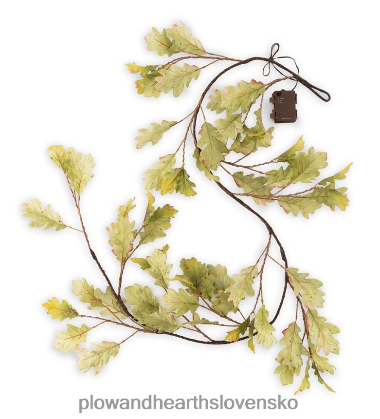 Plow & Hearth vnútorná/vonkajšia osvetlená girlanda z machového dubu 6P208P1559 domáce potreby