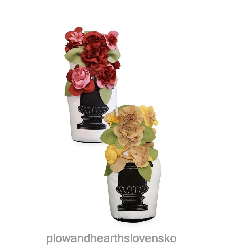 Plow & Hearth vnútorná/vonkajšia črepníková zarážka z ružíc - zlatá 6P208P1537 domáce potreby