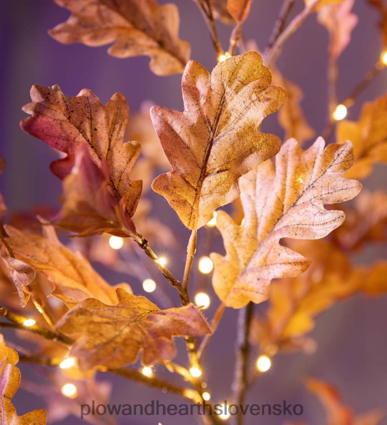 Plow & Hearth vnútorné/vonkajšie elektrické osvetlené hrdzavé duby 6P208P1586 domáce potreby