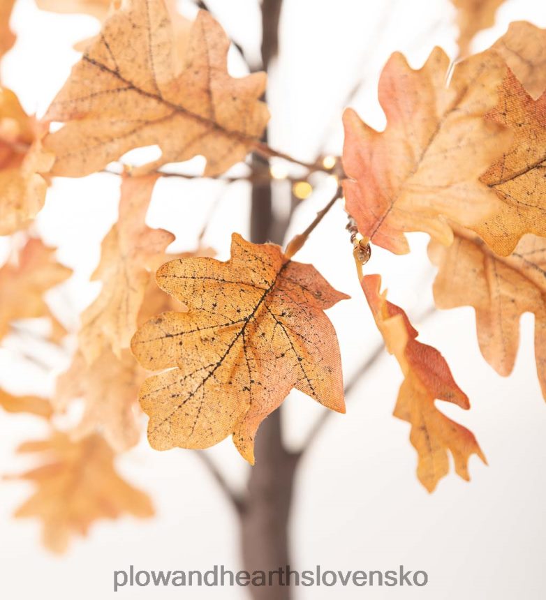 Plow & Hearth vnútorné/vonkajšie elektrické osvetlené hrdzavé duby 6P208P1586 domáce potreby