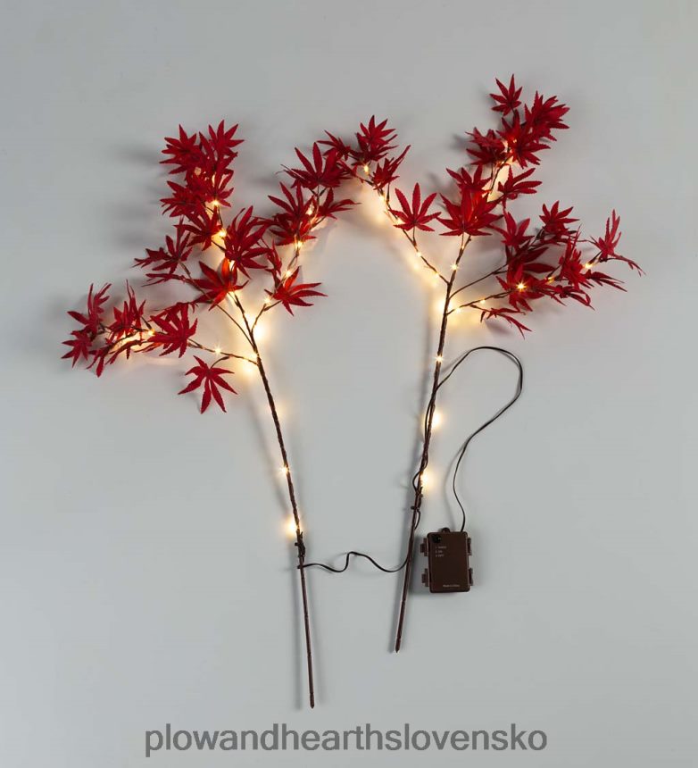 Plow & Hearth vnútorné/vonkajšie osvetlené konáre japonského javora, sada 2 ks 6P208P1573 domáce potreby