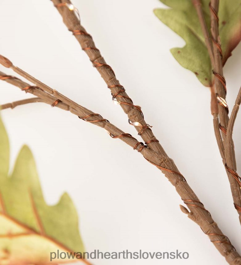 Plow & Hearth vnútorné/vonkajšie osvetlené konáre z machového dubu, sada 2 ks 6P208P1582 domáce potreby