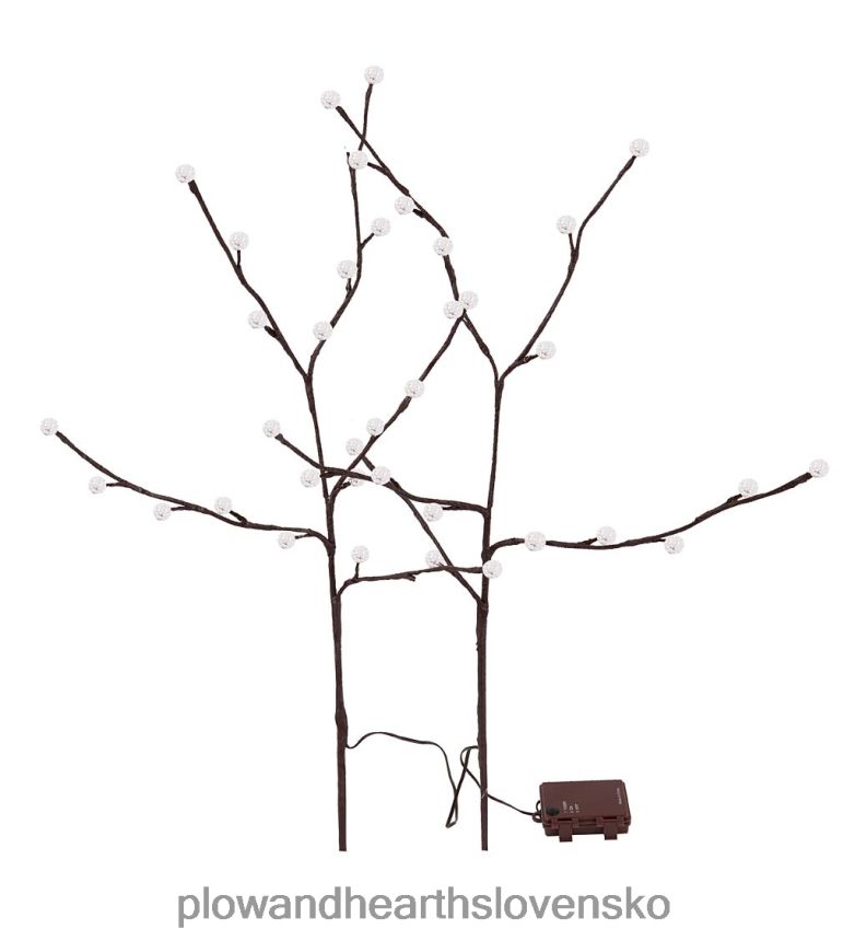 Plow & Hearth vnútorné/vonkajšie osvetlené vetvičky mini glóbusov, sada 2 ks 6P208P1493 domáce potreby