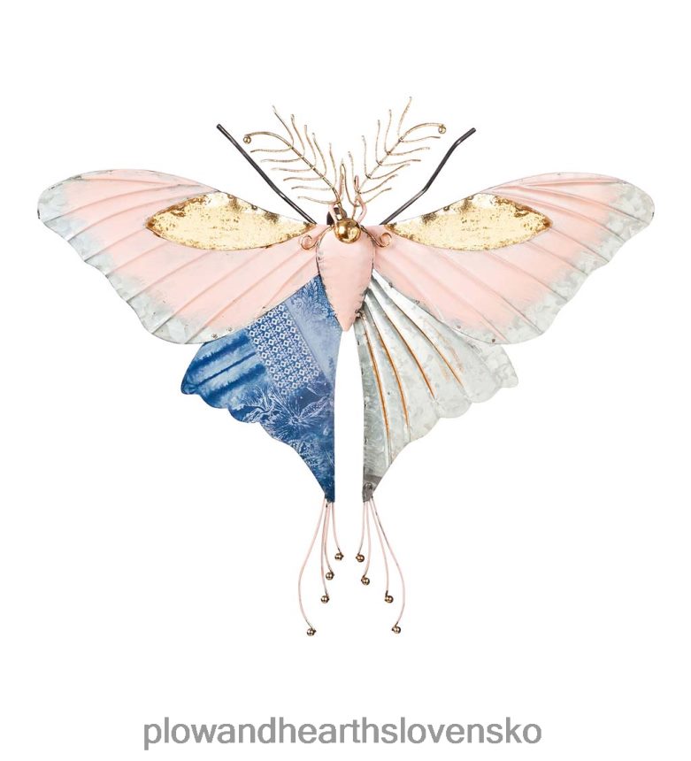 Plow & Hearth obrie kovové nástenné umenie - ružové 6P208P1648 domáce potreby