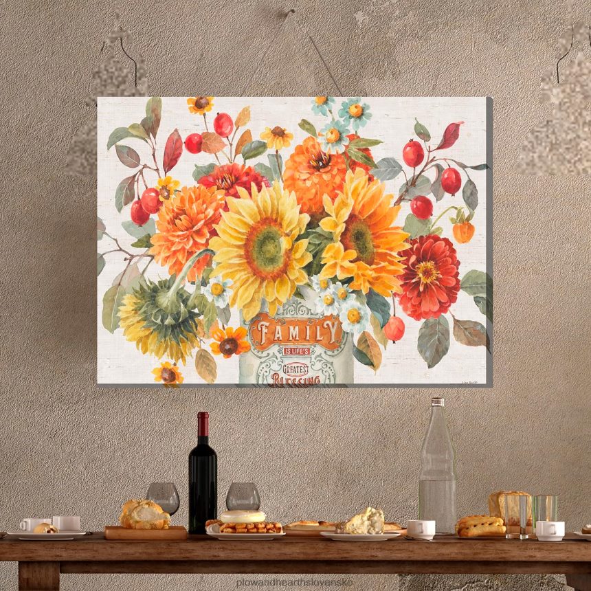 Plow & Hearth rodinné požehnania vnútorné/vonkajšie plátno na stenu umenie 6P208P1647 domáce potreby
