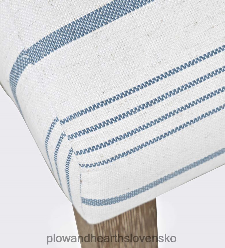 Plow & Hearth čalúnená chrbtová lavica hatteras - modrý pruh 6P208P2064 domáce potreby