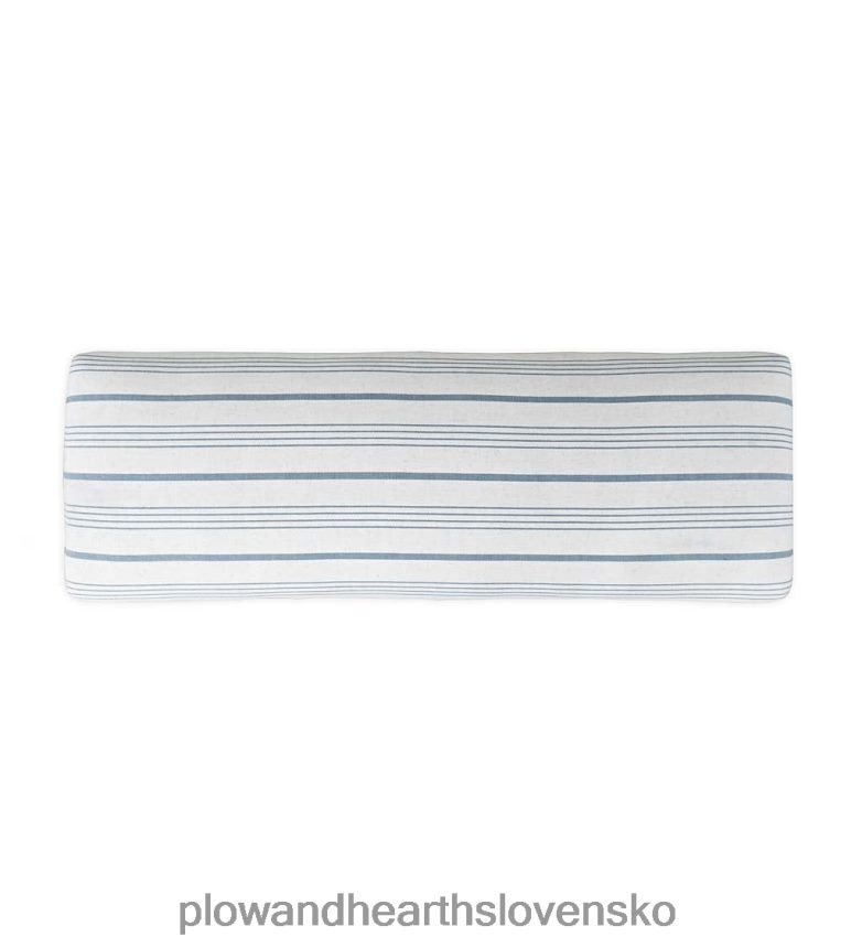 Plow & Hearth čalúnená chrbtová lavica hatteras - modrý pruh 6P208P2064 domáce potreby
