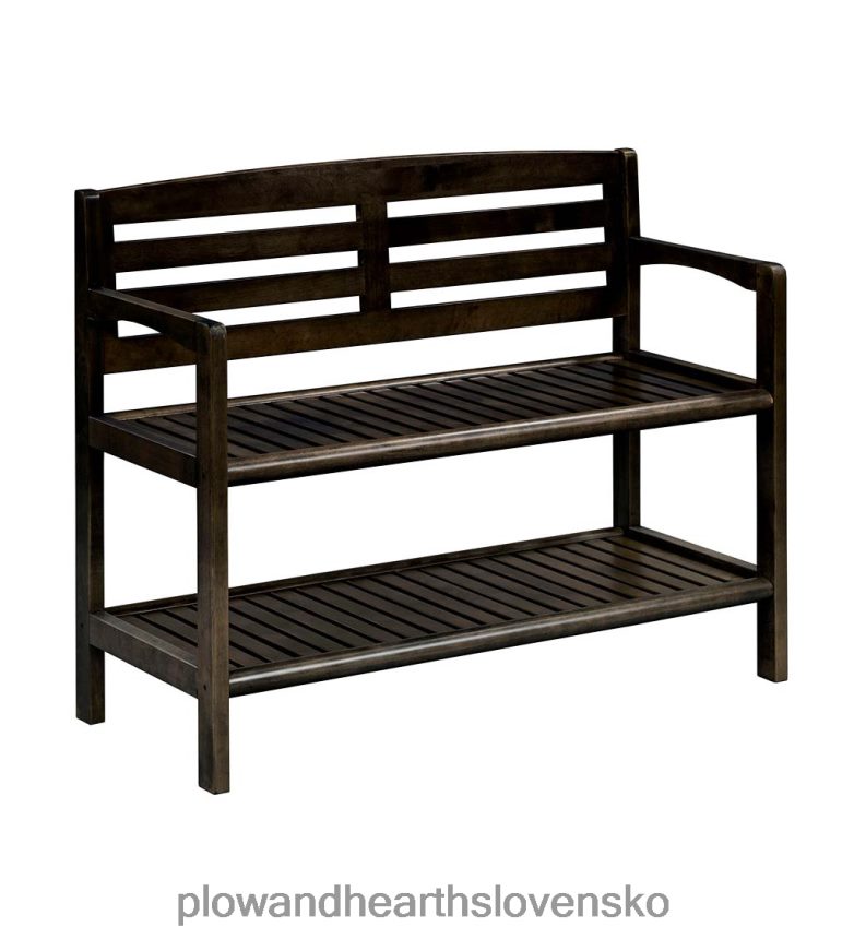 Plow & Hearth drevená vstupná lavica - espresso 6P208P2063 domáce potreby