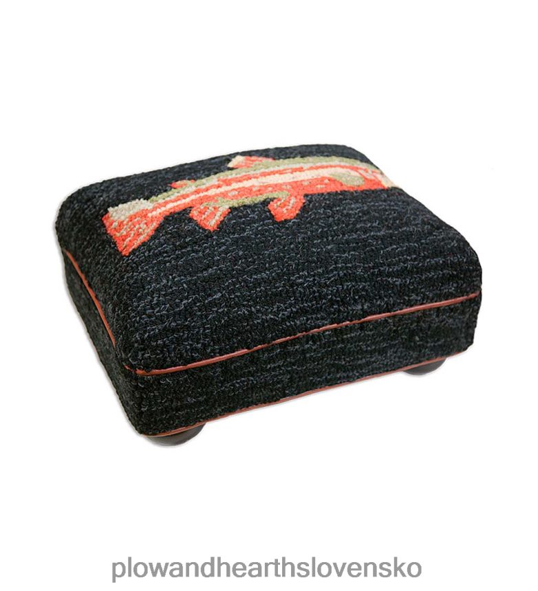 Plow & Hearth riečna ryba ručne háková vlnená podnožka 6P208P2076 domáce potreby