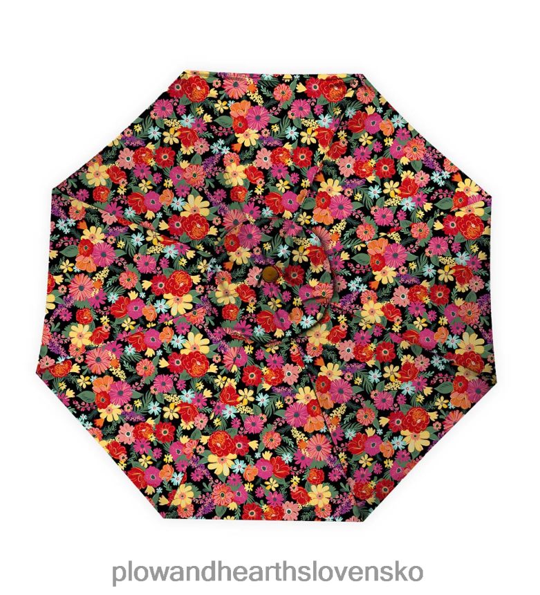 Plow & Hearth klasický slnečník na terasu s hliníkovou tyčou, 7' dia. - stodola červená 6P208P1460 domáce potreby