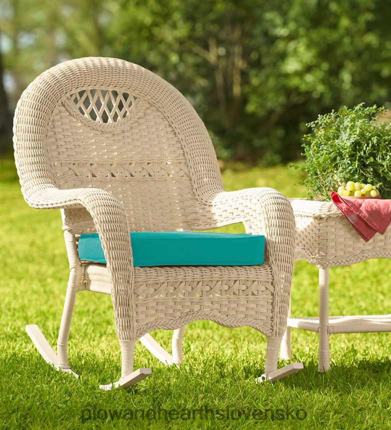 Plow & Hearth luxusná polyesterová stolička/hojdací podsedák, prospect hill - barn red 6P208P1203 domáce potreby