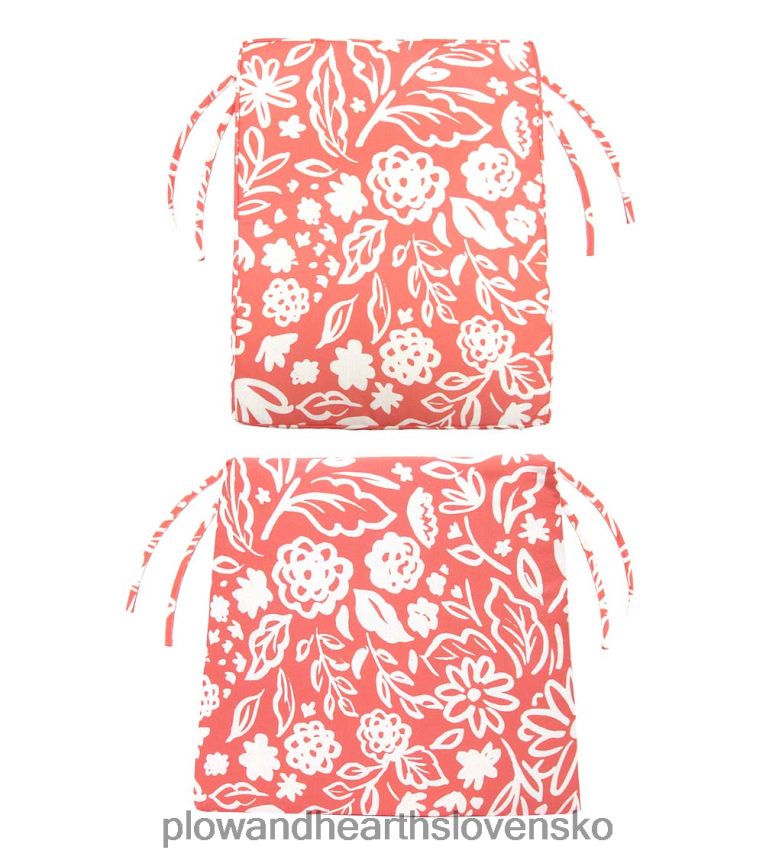 Plow & Hearth polyesterové klasické vankúše na hojdacie kreslo so zaväzovaním - kvetinová skica 6P208P1193 domáce potreby