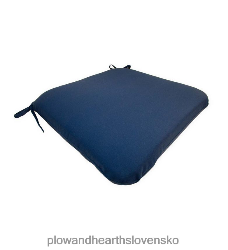 Plow & Hearth polyesterový klasický vankúš na stoličku s väzbami, 19 1/2