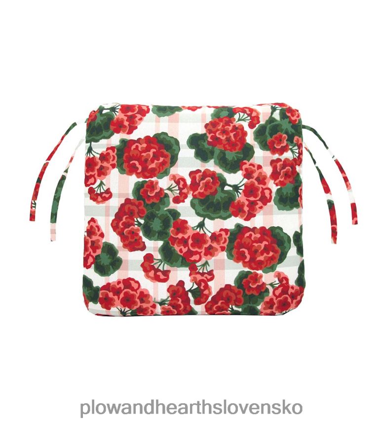 Plow & Hearth polyesterový klasický vankúš na stoličku s väzbami, 19 1/2