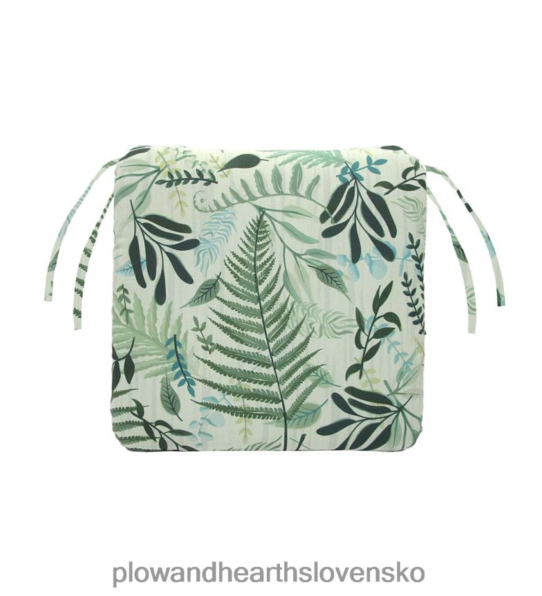 Plow & Hearth polyesterový klasický vankúš na stoličku s väzbami, 19 1/2