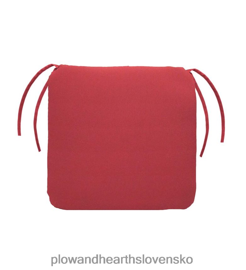 Plow & Hearth polyesterový klasický vankúš na stoličku s väzbami, 19 1/2