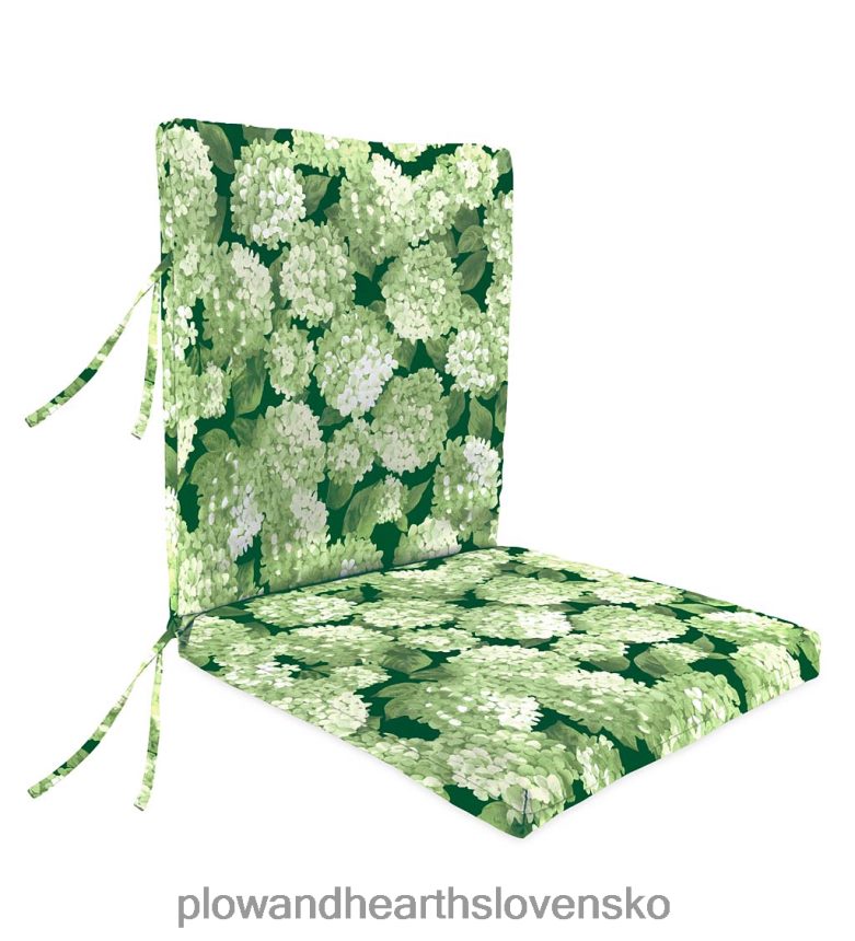 Plow & Hearth polyesterový klasický veľký vankúš na klubovú stoličku so zaväzovaním, 44" x 22" s pántom 22" zdola - lesná hortenzia 6P208P3248 domáce potreby