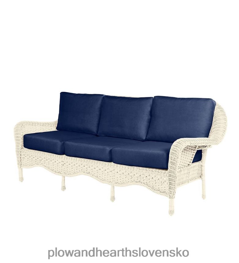 Plow & Hearth Prospect Hill vonkajšia prútená hlboká pohovka na sedenie s vankúšmi 6P208P1102 domáce potreby