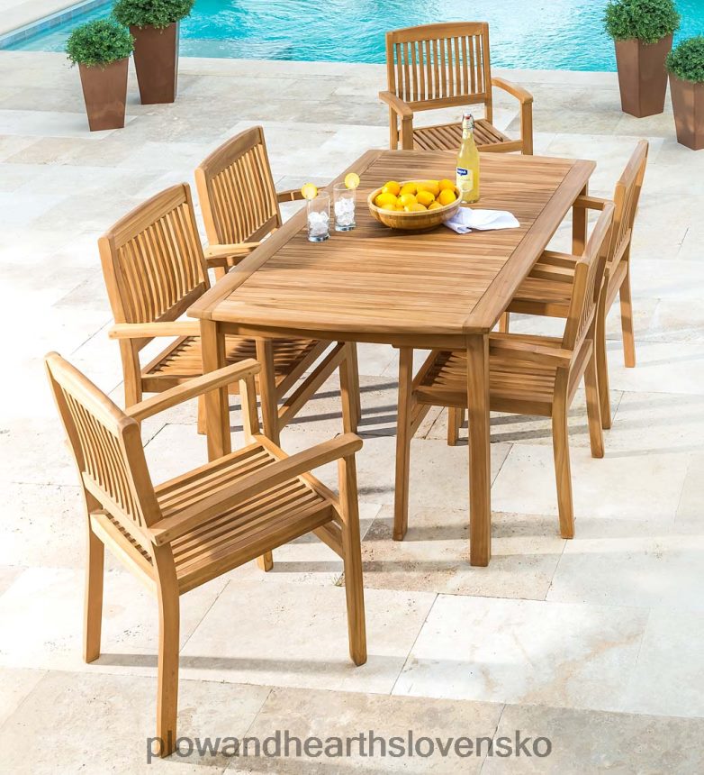 Plow & Hearth Stoličky z teakového dreva, sada 2 ks 6P208P1121 domáce potreby