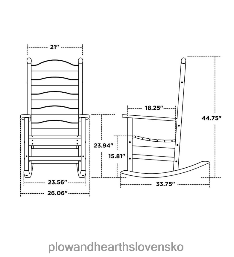Plow & Hearth hojdacie kreslo polywood - zelené 6P208P1116 domáce potreby