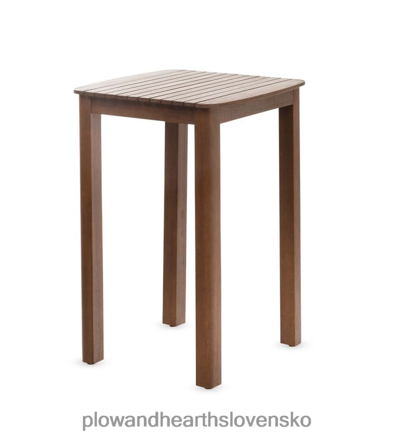 Plow & Hearth lancaster eukalyptový vonkajší barový set so stolom a 2 barovými stoličkami, 3-dielny set - prírodný 6P208P1141 domáce potreby