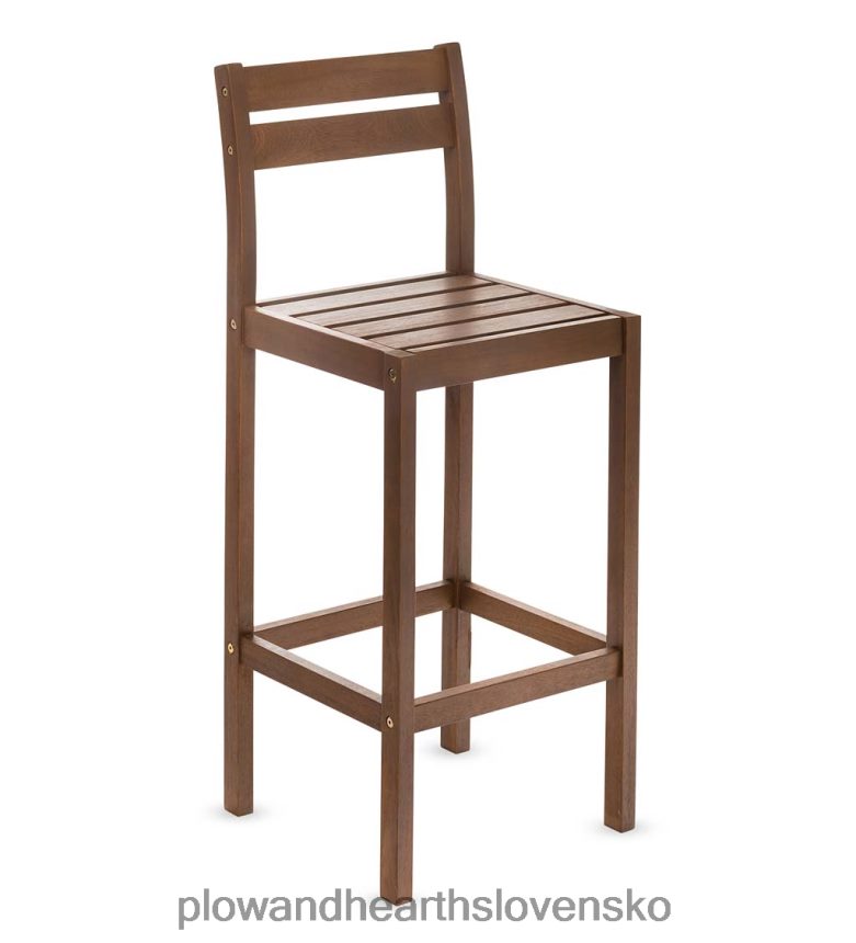 Plow & Hearth lancaster eukalyptový vonkajší barový set so stolom a 2 barovými stoličkami, 3-dielny set - prírodný 6P208P1141 domáce potreby