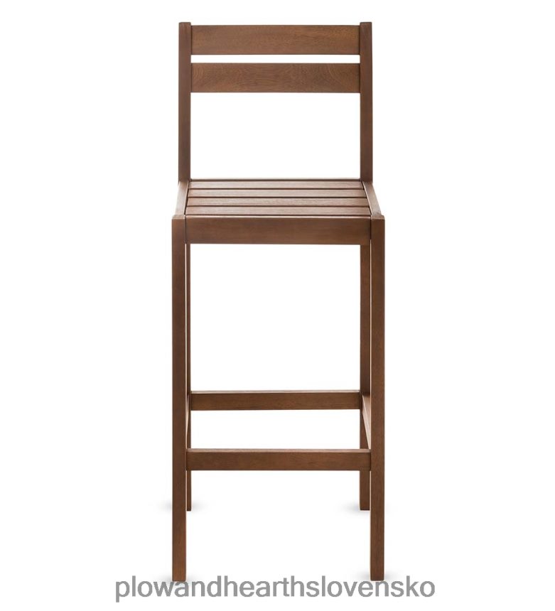 Plow & Hearth lancaster eukalyptový vonkajší barový set so stolom a 2 barovými stoličkami, 3-dielny set - prírodný 6P208P1141 domáce potreby