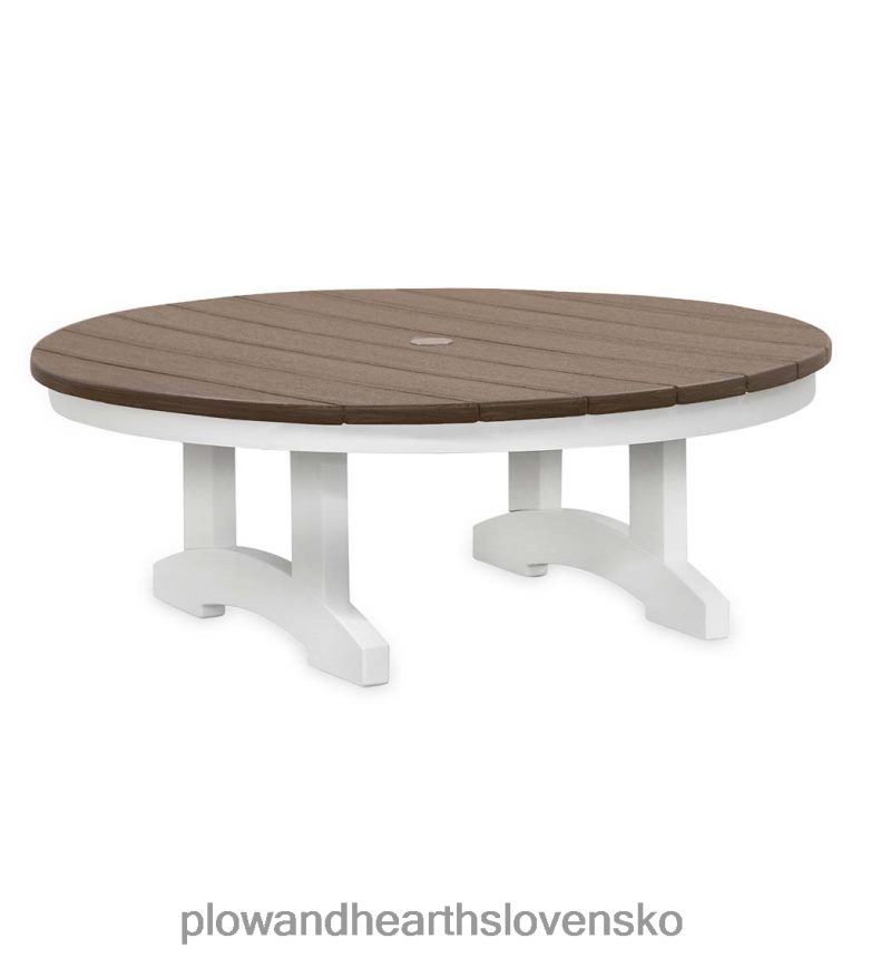 Plow & Hearth may river veľký vonkajší konverzačný stôl - mahagón/čierna 6P208P1178 domáce potreby