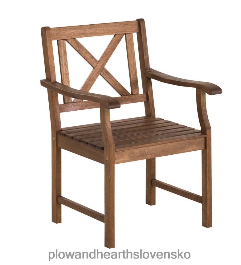 Plow & Hearth okrúhly jedálenský stôl a stoličky z eukalyptu claremont 6P208P1147 domáce potreby