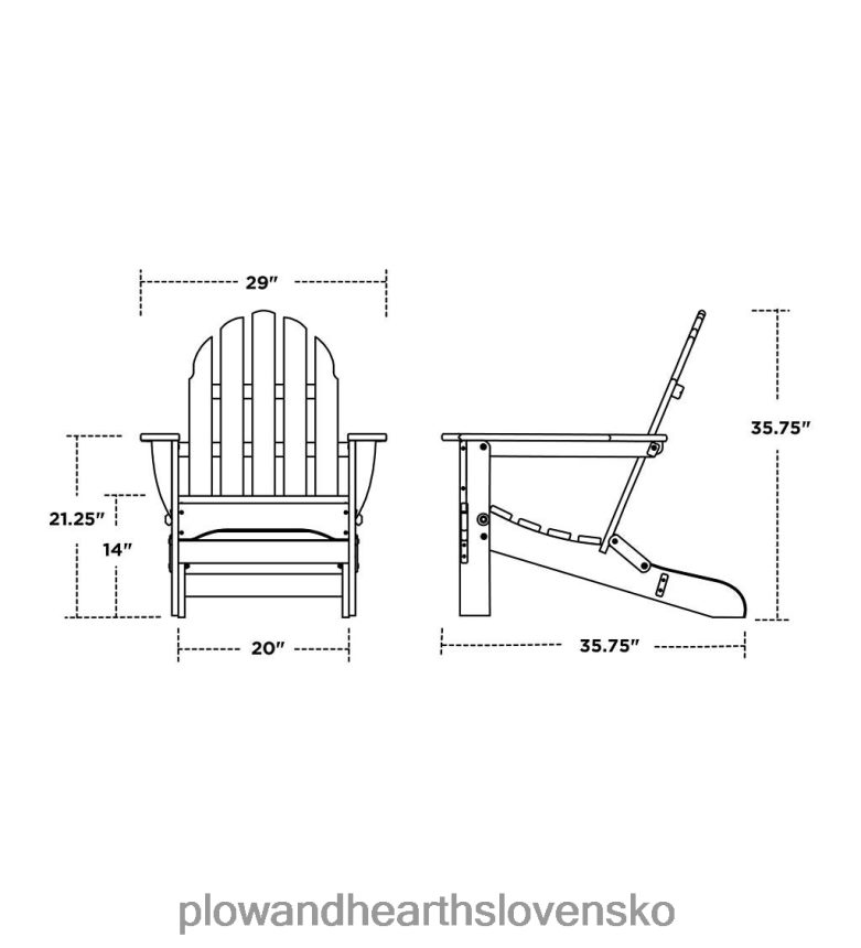 Plow & Hearth polywood nízkoúdržbová adirondack stolička - teak 6P208P1181 domáce potreby