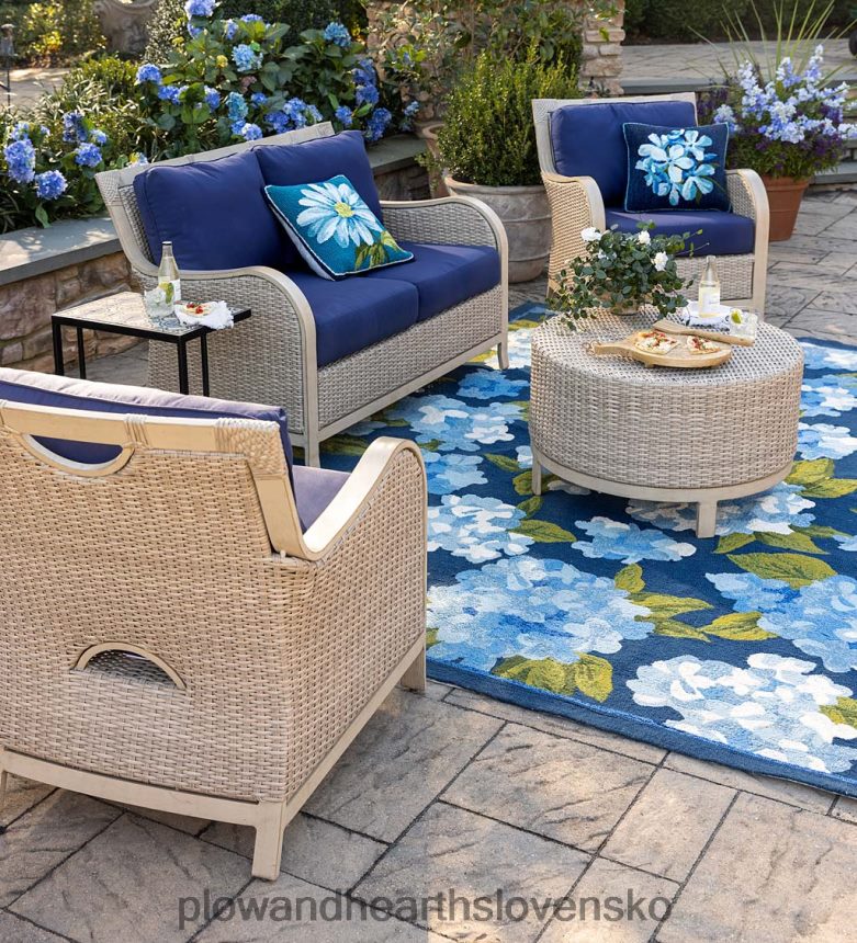 Plow & Hearth prémiová kolekcia prútia urbanna z naplaveného dreva s luxusnými vankúšmi 6P208P1092 domáce potreby