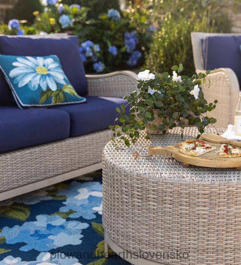 Plow & Hearth prémiová kolekcia prútia urbanna z naplaveného dreva s luxusnými vankúšmi 6P208P1092 domáce potreby