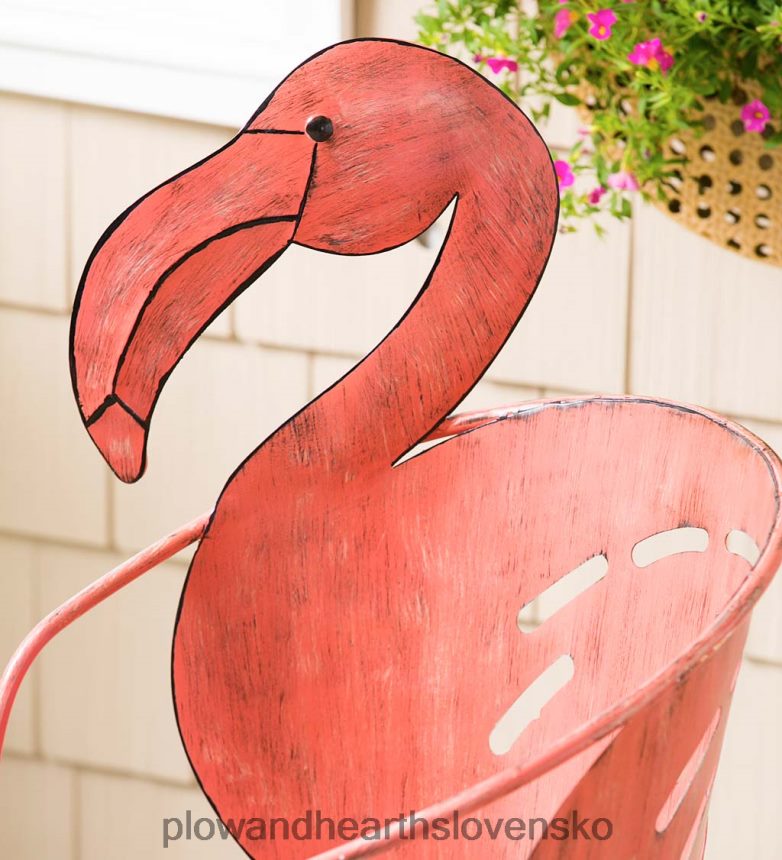 Plow & Hearth sada stoličky a príručného stolíka plameniak 6P208P1142 domáce potreby