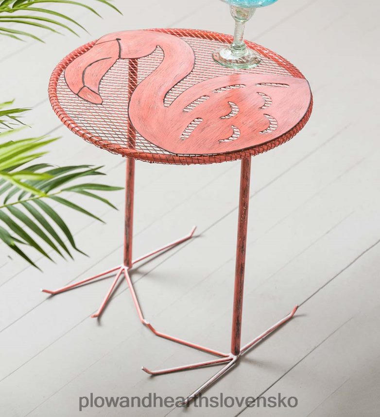 Plow & Hearth sada stoličky a príručného stolíka plameniak 6P208P1142 domáce potreby