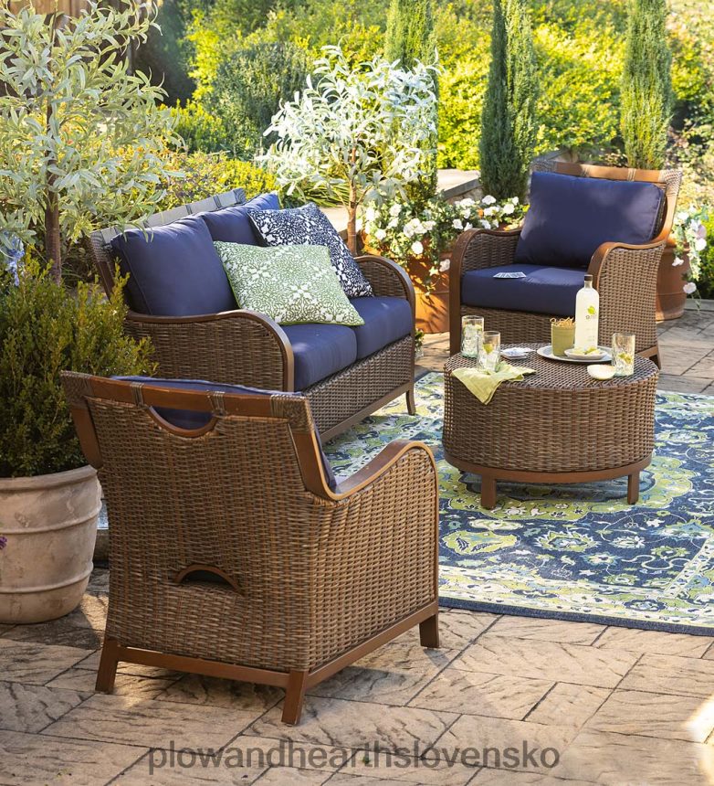 Plow & Hearth urbanna prémiová prútená kolekcia s luxusnými vankúšmi 6P208P1089 domáce potreby