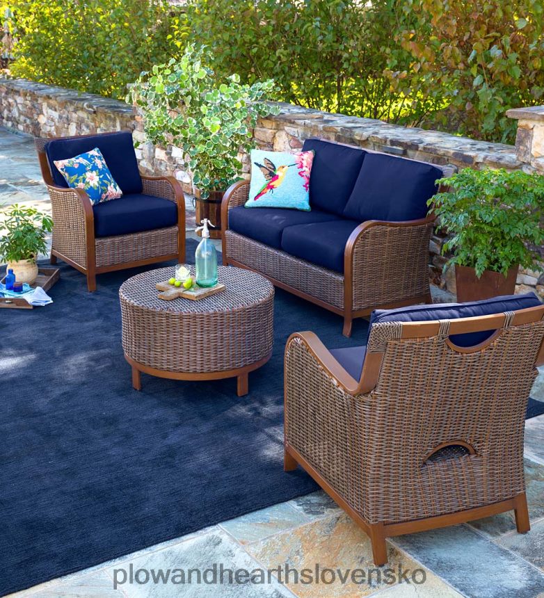 Plow & Hearth urbanna prémiová prútená kolekcia s luxusnými vankúšmi 6P208P1089 domáce potreby