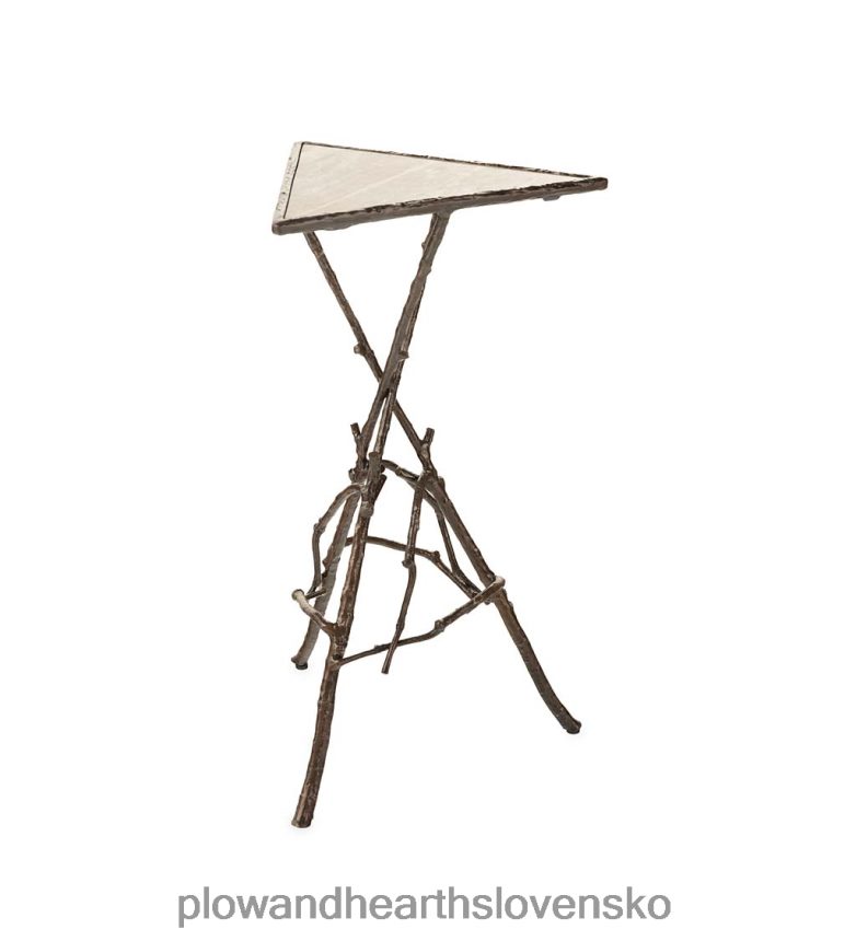 Plow & Hearth vnútorný/vonkajší kokteilový stôl so statívom na kráterovom jazere s mramorovou doskou 6P208P1143 domáce potreby