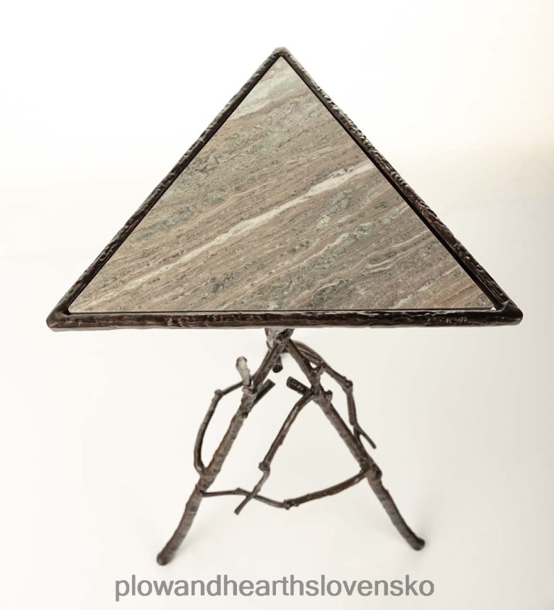 Plow & Hearth vnútorný/vonkajší kokteilový stôl so statívom na kráterovom jazere s mramorovou doskou 6P208P1143 domáce potreby